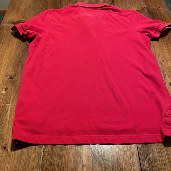 Abercrombie and Fitch Mens XL Muscle Polo Tshirt Red Moose Logo Workwear collar - Picture 9 of 10